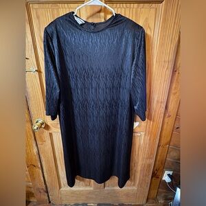 Anthony Richards Shimmering Black Long Sleeve Dress